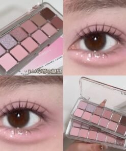 Alternative view of 12-Color Low Saturation Matte Eyeshadow Palette Tea Apricot Earth Tones Long Lasting All-Matte Eye Makeup for Daily Use